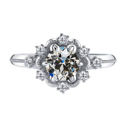 Genuine Diamond Engagement Ring 2.50 ct – 14K White Gold