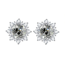 Natural Diamond Earrings 3.50 ct 14K White Gold – main view