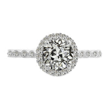 Antique Cushion Diamond ring in 14K White Gold – main view