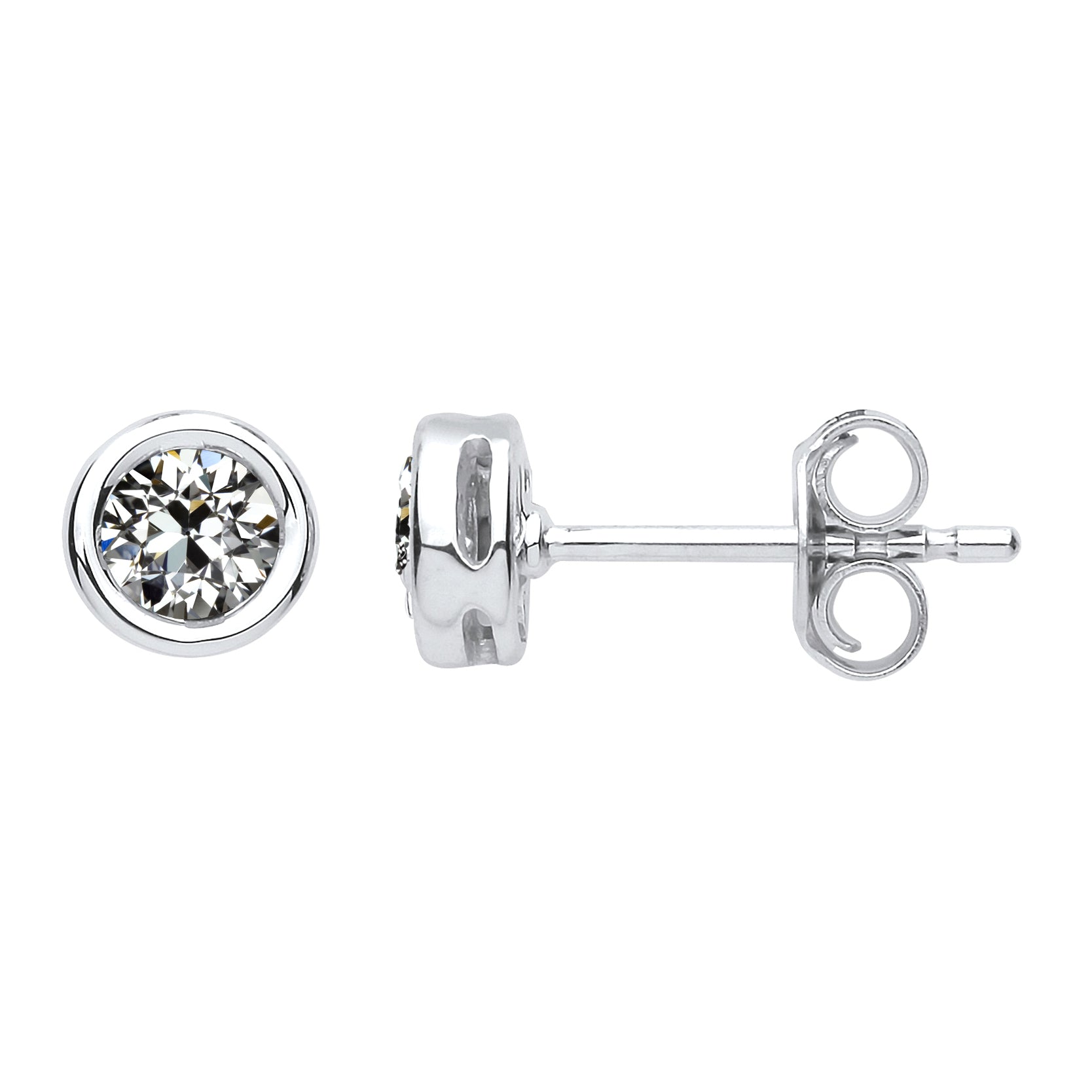 Antique Cushion Diamond ring in 14K White Gold – main view