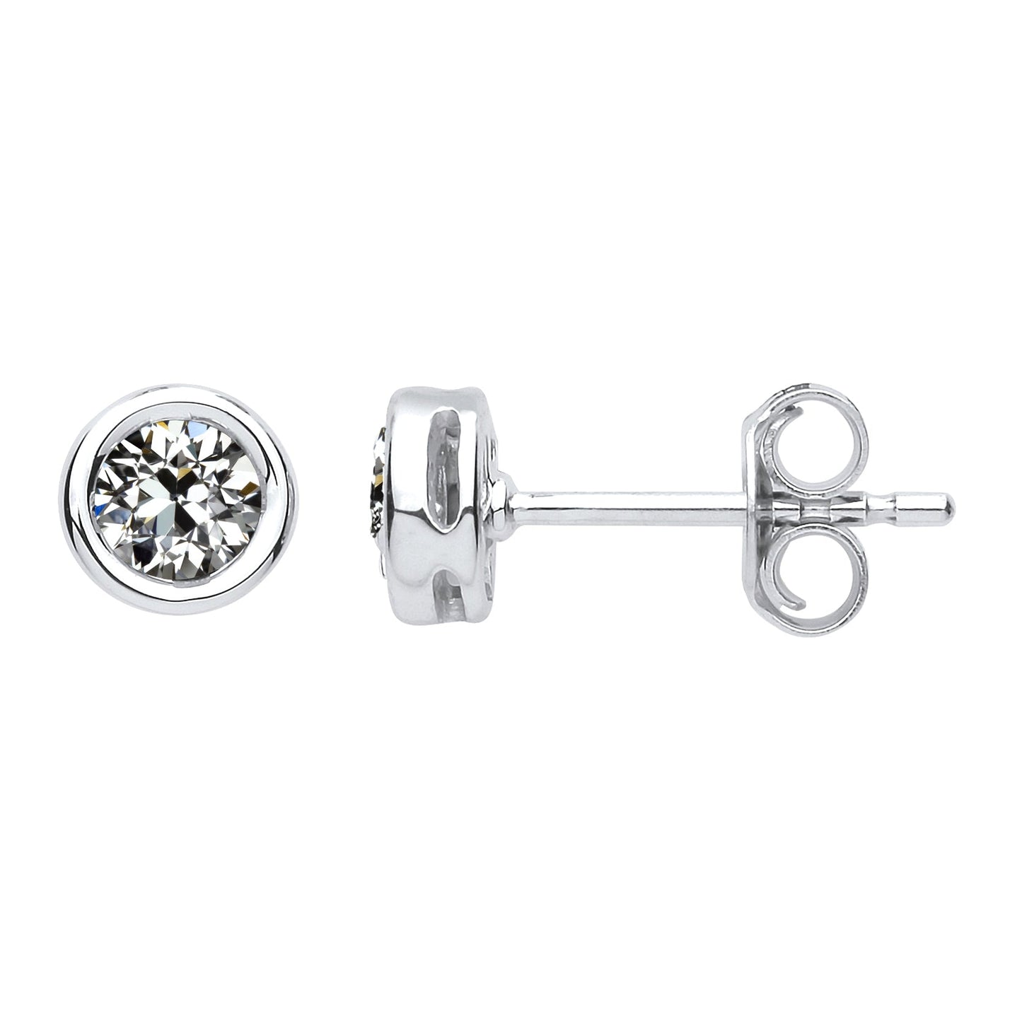 Antique Cushion Diamond ring in 14K White Gold – main view