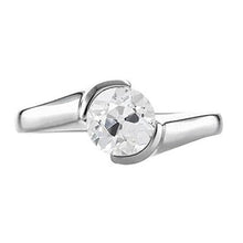 Round Old Miner Genuine Natural Earth Mined Diamond Solitaire Ring Twisted Style 1 Carat