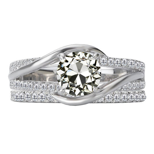 Bridal Ring 14K White Gold with Brilliant Diamond – main view