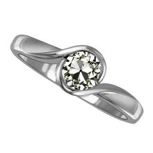 Genuine Fine Diamond Solitaire Ring 1.50 ct 14 Karat White Gold – main view