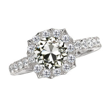 Solitaire Ring with Accents 14K White Gold with Diamond – main view