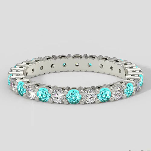Round Paraiba Eternity Band