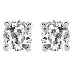 Drop Earrings 14 Karat White Gold – Fine Diamond Old Mine Cut 5