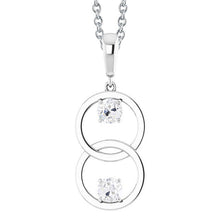 Authentic Diamond Drop Pendant 1 ct 14 Karat White Gold – main view
