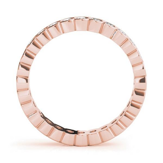 Brilliant Diamond Eternity Band 3.24 ct 14K Rose Gold – front view