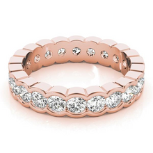 Brilliant Diamond Eternity Band 3.24 ct 14K Rose Gold – side view