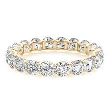 Fine Diamond Eternity Band 3 ct 14K Yellow Gold – front view
