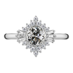 Fine Diamond Halo Ring – Anniversary Band 1.50 ct 14 Karat White