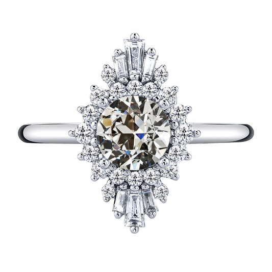 Dazzling Halo Engagement Ring 2 ct – main view