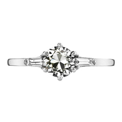 14 Karat White Gold Brilliant Diamond Three Stone Ring – 2-ct