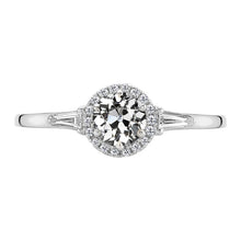Halo Setting Ring 14K White Gold with Diamond – main view