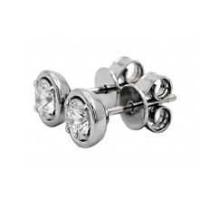 Round Cut 1 Carat Lab Grown Diamonds Stud Earring White Gold 14K