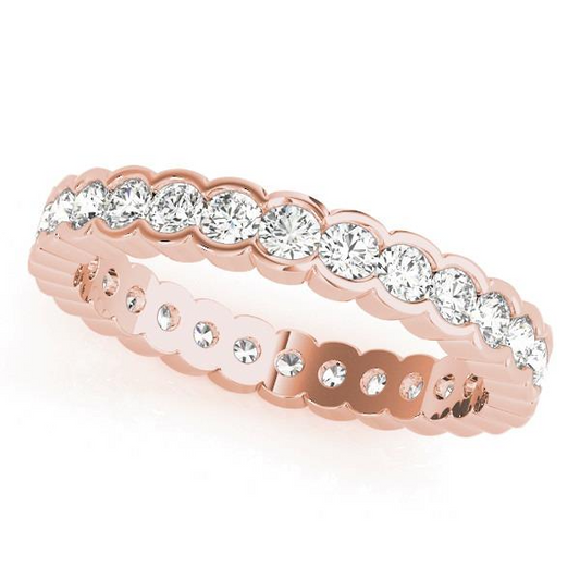 Round Brilliant Fine Diamond ring in 14K Rose Gold – main view