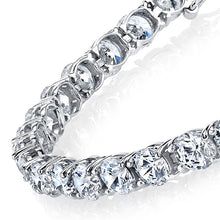 Round Cut 6 Carats Sparkling Real Natural Earth Mined Diamond Tennis Bracelet White Gold 14K