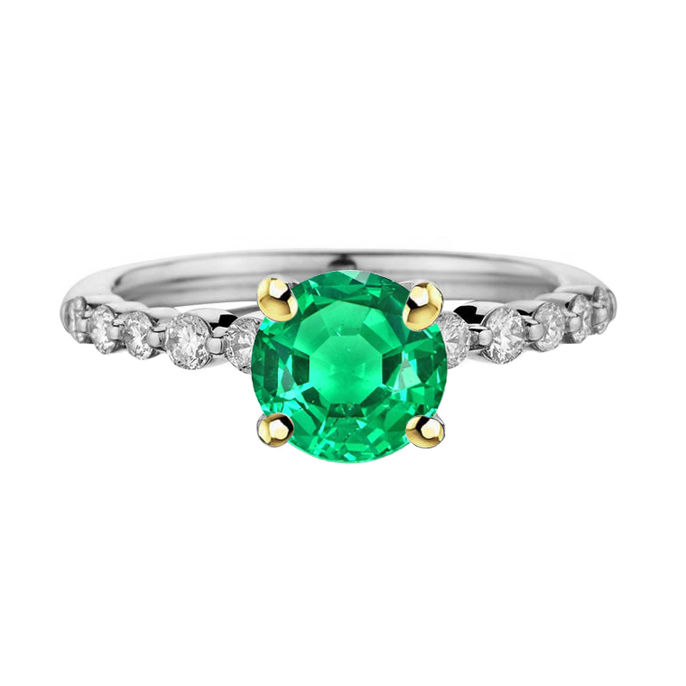 Luxury Colombian Emerald Gemstone Ring 2 ct – main view
