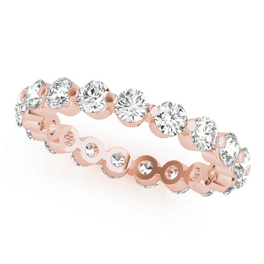 Fine Diamond Eternity Band 0.15-ct 14 Karat Rose Gold – main view