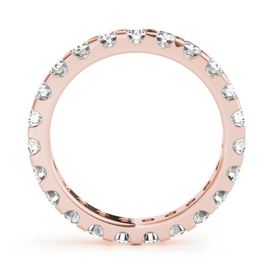 Round Cut Fine Diamond ring in 14K Rose Gold – front view