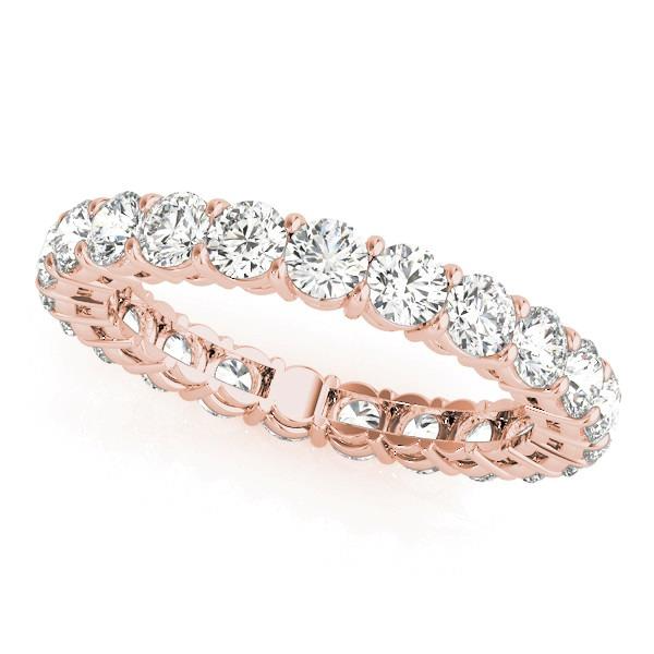 Brilliant Diamond Eternity Band 4.5-ct 14K Rose Gold – main view