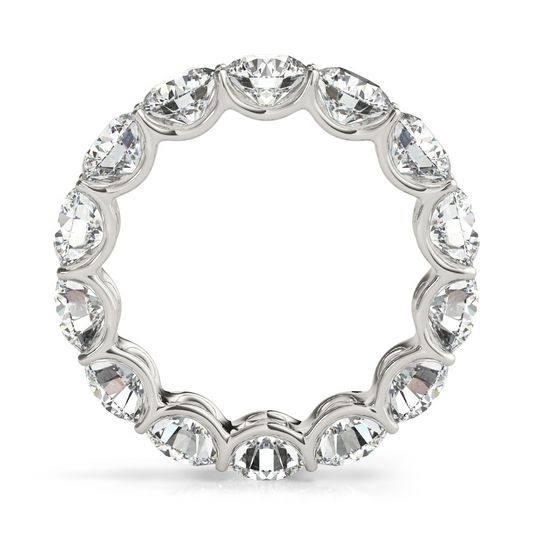 Diamond Eternity Band 5.60-ct 14K White Gold – front view