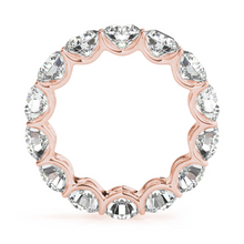 Eternity Band 14 Karat Rose Gold with Diamond – side view