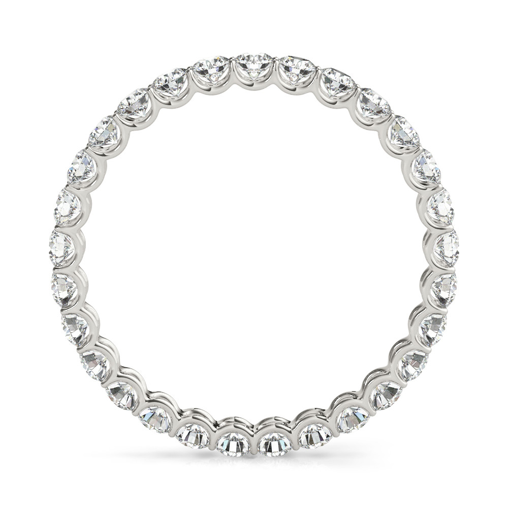 Brilliant Diamond Round Brilliant Eternity Band in 14K White Gold – front view