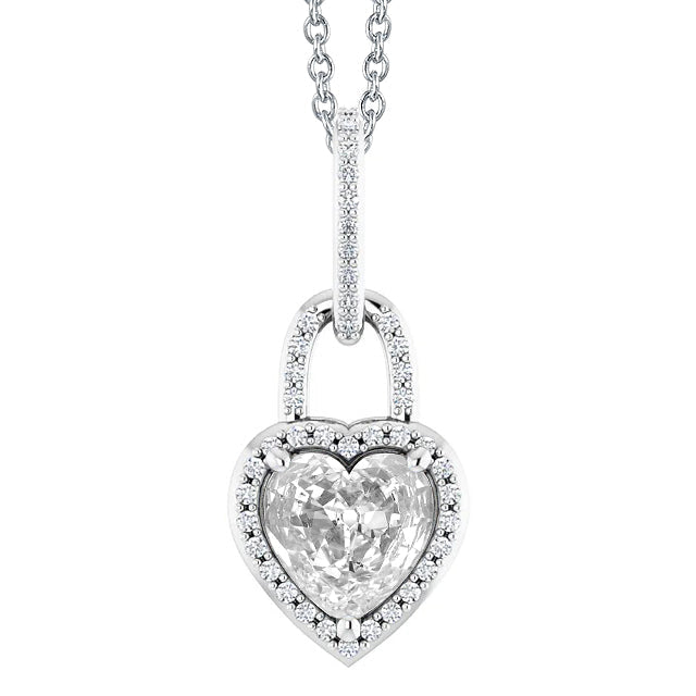 Pendant 14K White Gold with Diamond – main view