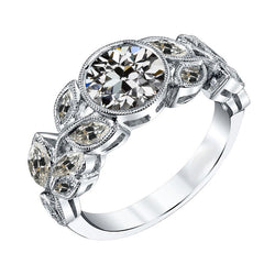 Exquisite Proposal Ring with Milgrain Diamond – 2 ct