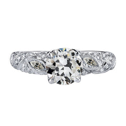 Brilliant Diamond Proposal Ring – Filigree 2 ct 14 Karat White