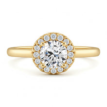 Round Real Natural Earth Mined Diamond Engagement Fancy Ring 1.25 Carat Prong Setting YG 14K