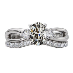 Brilliant Brilliant Diamond Bridal Ring 3 ct – 14K White Gold by
