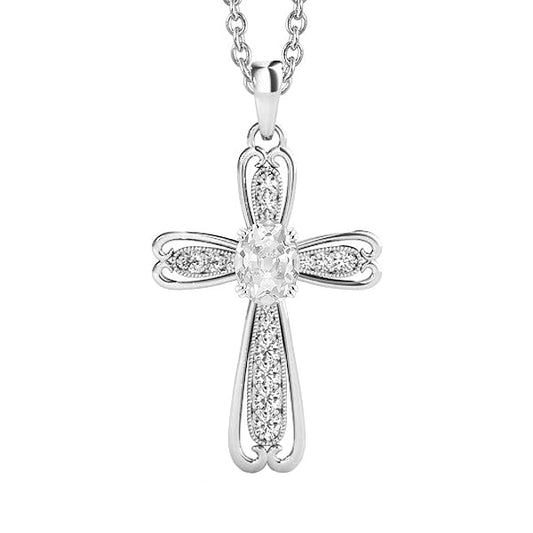 Natural Diamond Pendant 2 ct 14K White Gold – main view