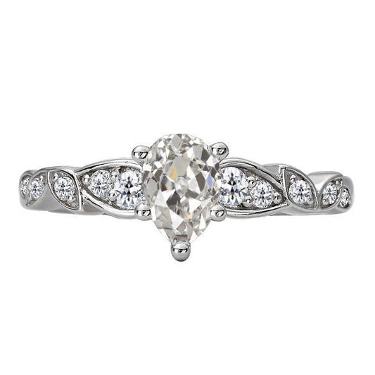 Earth-Mined Brilliant Diamond Proposal Ring 3.50 ct 14K White Gold – main view