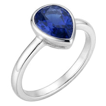Royal Blue Sapphire Pear Cut Precious Stone Ring 1.50 ct – 14