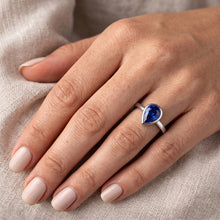 Royal Blue Sapphire Pear Cut Precious Stone Ring 1.50 ct – 14