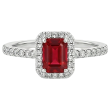 natural round ruby 6.25ct ring front view