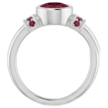 Ruby Ring 1 Carat Milgrain Women Bezel Set Jewellery