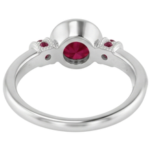 Ruby Ring 1 Carat Milgrain Women Bezel Set Jewellery