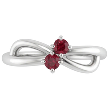 natural round ruby 0.50ct ring front view