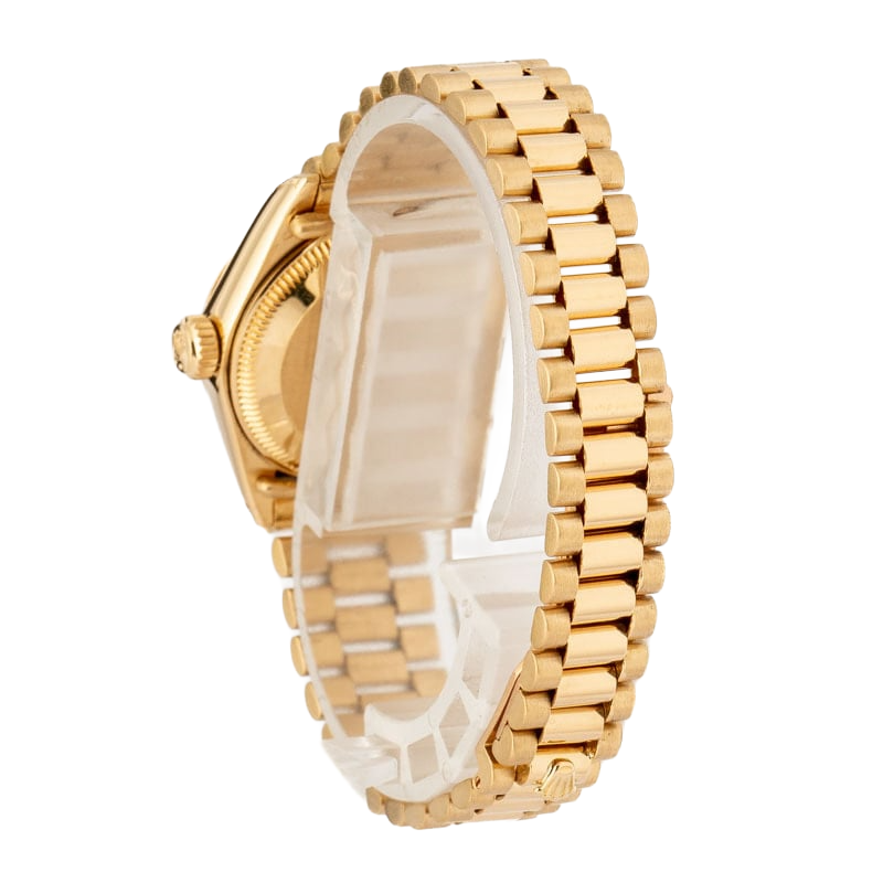 Salmon Natural Earth Mined Diamond Dial Bezel Rolex President Style Watch Dj