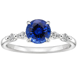 Sapphire And Diamond Anniversary Ring For Women