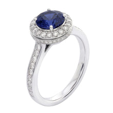 Sapphire And Natural Earth Mined DIAMOND ( NOT LAB GROWN ) Wedding Ring Jewellery Gold White 3 Ct Round Cut