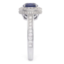 Sapphire And Natural Earth Mined DIAMOND ( NOT LAB GROWN ) Wedding Ring Jewellery Gold White 3 Ct Round Cut