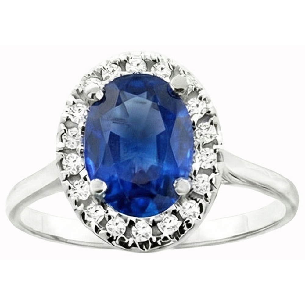 natural round sapphire 5ct ring close up detail