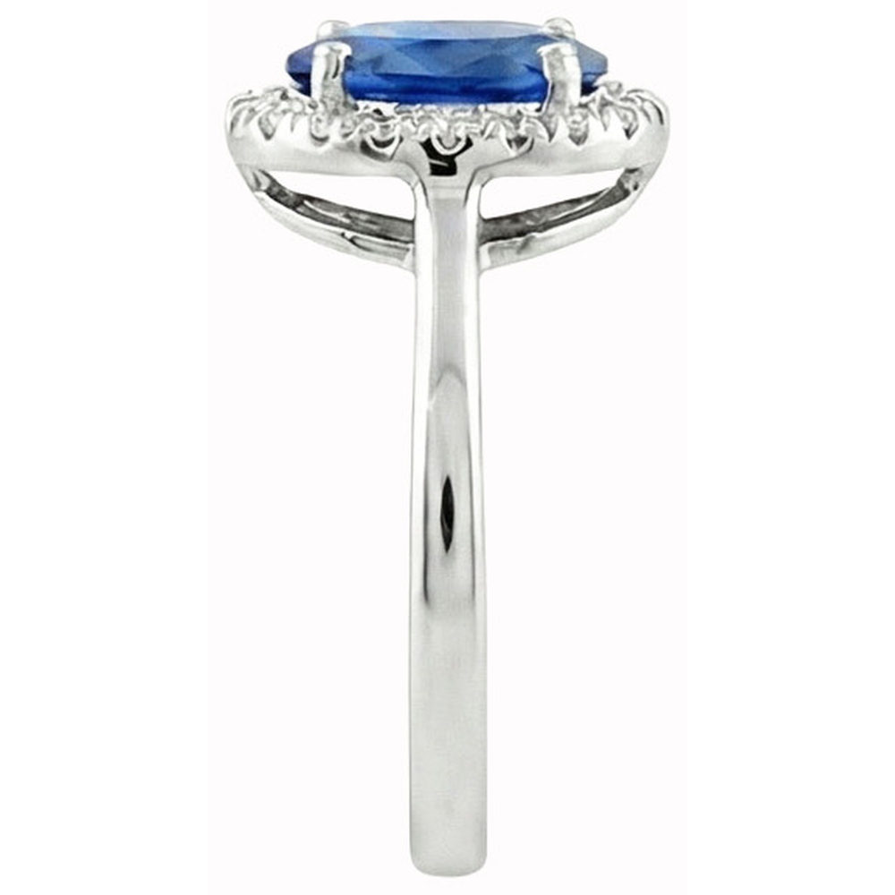 natural round sapphire 5ct ring top view