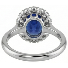 Sapphire And Natural Earth Mined Diamonds 8.50 Carats Wedding Ring White Gold 14K