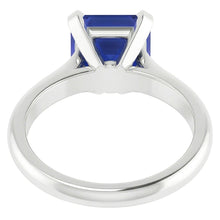 Sapphire Asscher Cut Gemstone Engagement Ring